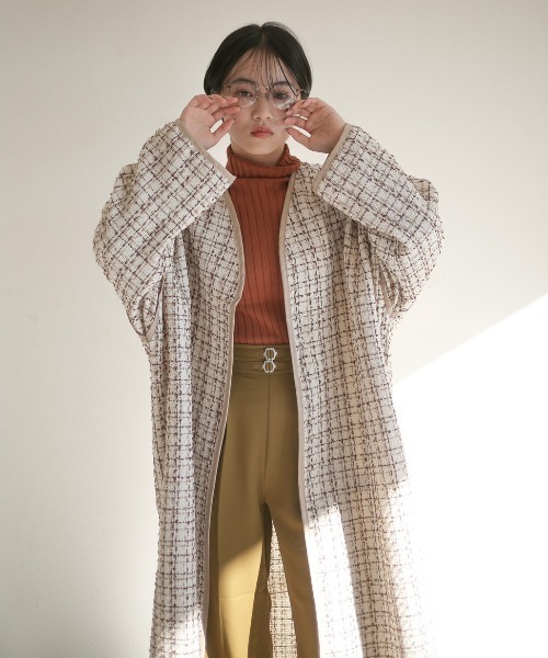 spoon store（スプーンストア）の「パイピングガウンコート（その他アウター・レディース・ブラック系/アイボリー系・フリー）」の15枚目の写真