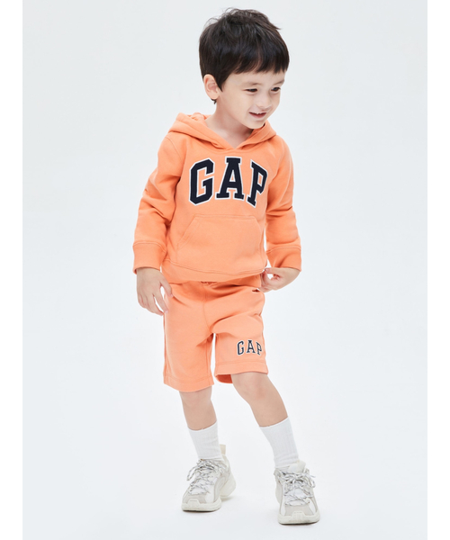 GAP（ギャップ）の「アーチロゴ プルオーバー フード (幼児)（パーカー・キッズ・オレンジ/ブルー・12-18M/18-24M/2 YRS/3 YRS/4 YRS/5 YRS）」の6枚目の写真