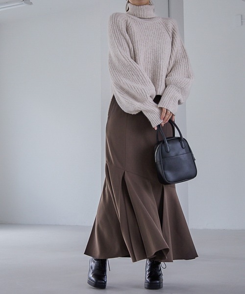 Heather(ヘザー)の「トリコロールヤーンニットプルオーバー 255599(ニット/セーター・レディース・ブラック/ベージュ/パープル/ブラウン・FREE)」の9枚目の写真