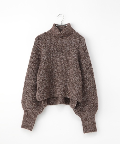 Heather(ヘザー)の「トリコロールヤーンニットプルオーバー 255599(ニット/セーター・レディース・ブラック/ベージュ/パープル/ブラウン・FREE)」の18枚目の写真