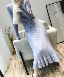 LUGG NAGG（ラグナグ）の「リブニットマーメイドロングワンピース（ワンピース）」