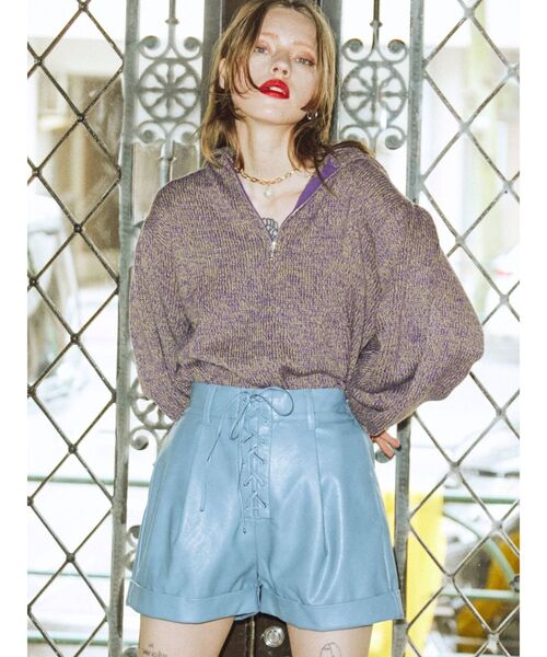 jouetie（ジュエティ）の「レースアップキュロット（その他パンツ・レディース・ボルドー/ブラック・MEDIUM）」の22枚目の写真