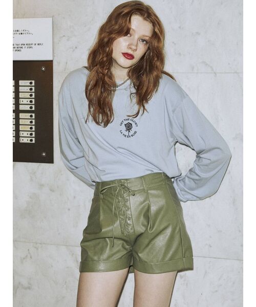 jouetie（ジュエティ）の「レースアップキュロット（その他パンツ・レディース・ボルドー/ブラック・MEDIUM）」の11枚目の写真