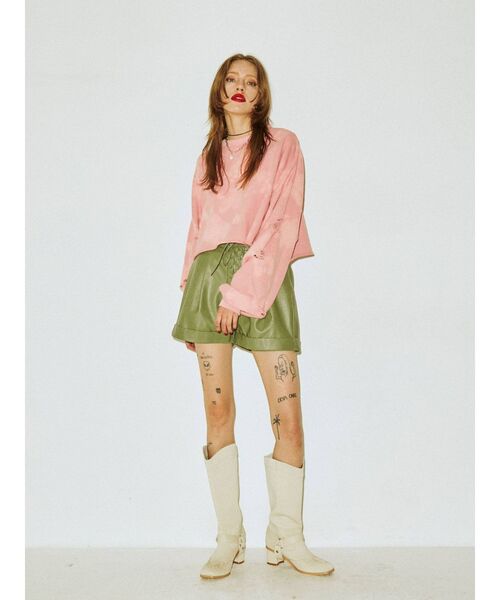 jouetie（ジュエティ）の「レースアップキュロット（その他パンツ・レディース・ボルドー/ブラック・MEDIUM）」の5枚目の写真