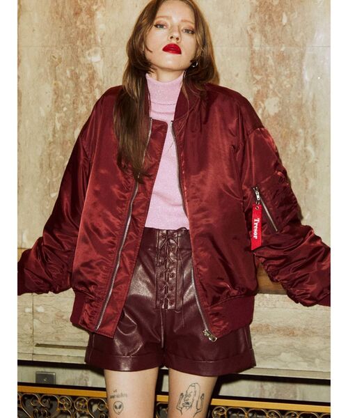 jouetie（ジュエティ）の「レースアップキュロット（その他パンツ・レディース・ボルドー/ブラック・MEDIUM）」の12枚目の写真