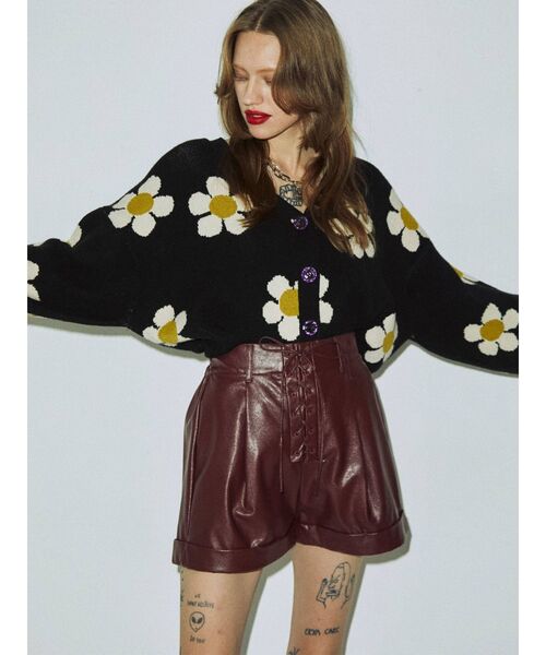 jouetie（ジュエティ）の「レースアップキュロット（その他パンツ・レディース・ボルドー/ブラック・MEDIUM）」の6枚目の写真