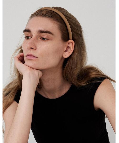 ucalypt(ユーカリプト)の「<ucalypt(ユーカリプト)> Narrow Headband ヘアバンド/カチューシャ<Select by EMMEL REFINES>(カチューシャ・レディース・ベージュ/ブラック・FREE)」の1枚目の写真