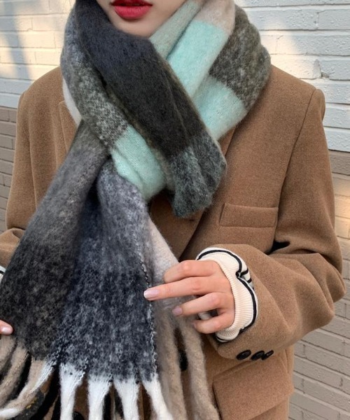 マルチカラーレトロチェックマフラー（マフラー）｜MANGROVE