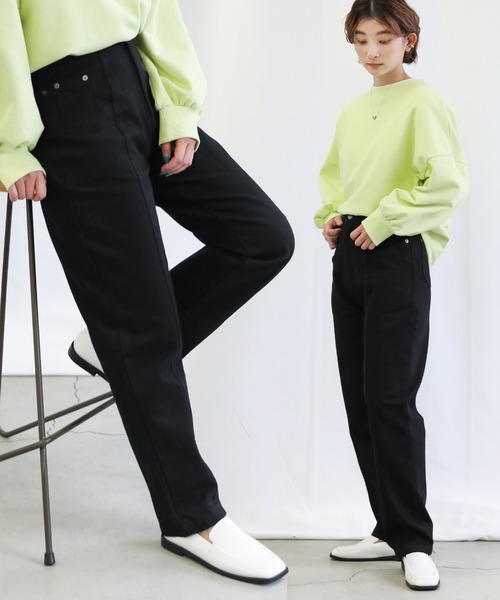 センター切替カラーデニムパンツ（デニムパンツ）｜select MOCA