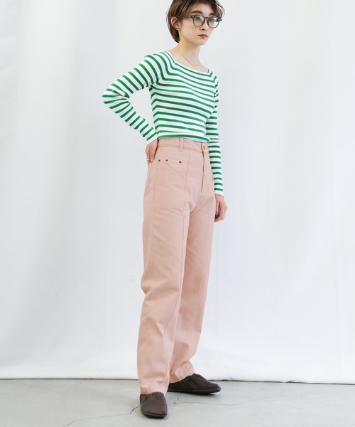 センター切替カラーデニムパンツ（デニムパンツ）｜select MOCA