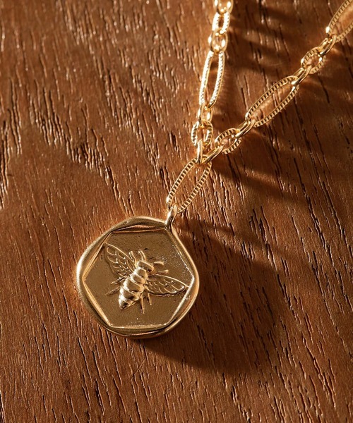 ear PAPILLONNER(イアパピヨネ)の「【WEB限定】メダイユネックレス(ネックレス・レディース・ゴールド/アンティークゴールド/ゴールド系その他2・ONE SIZE)」の2枚目の写真