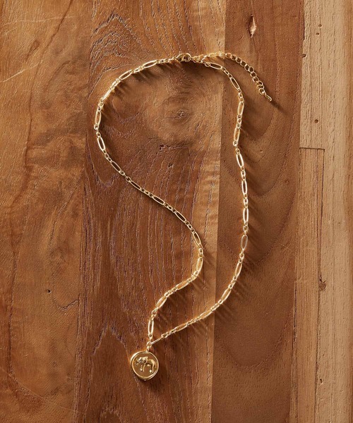 ear PAPILLONNER(イアパピヨネ)の「【WEB限定】メダイユネックレス(ネックレス・レディース・ゴールド/アンティークゴールド/ゴールド系その他2・ONE SIZE)」の10枚目の写真