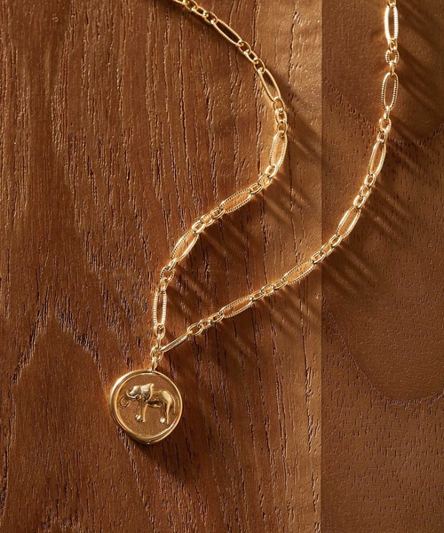 ear PAPILLONNER(イアパピヨネ)の「【WEB限定】メダイユネックレス(ネックレス・レディース・ゴールド/アンティークゴールド/ゴールド系その他2・ONE SIZE)」の17枚目の写真