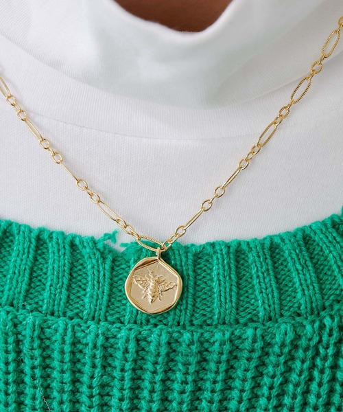 ear PAPILLONNER(イアパピヨネ)の「【WEB限定】メダイユネックレス(ネックレス・レディース・ゴールド/アンティークゴールド/ゴールド系その他2・ONE SIZE)」の7枚目の写真