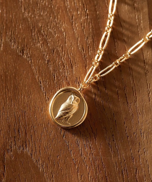 ear PAPILLONNER(イアパピヨネ)の「【WEB限定】メダイユネックレス(ネックレス・レディース・ゴールド/アンティークゴールド/ゴールド系その他2・ONE SIZE)」の5枚目の写真