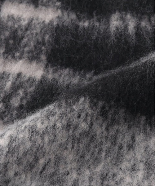 Simplicite（サンプリシテ）の「チェックブークレストール◆（マフラー・レディース・チャコールグレー/ブラック/ブルー/ベージュ・FREE）」の8枚目の写真