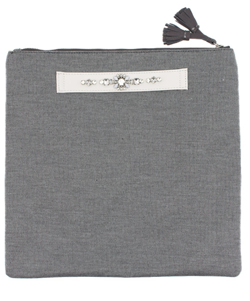 Another Edition（アナザーエディション）の「ビジューコンビクラッチバック/AEFC BJ CMB CLT◆（クラッチバッグ・レディース・オフホワイト/ネイビー・フリー）」の3枚目の写真