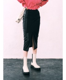 ENVYM | レザーコンビミディアムＳＫ(スカート)