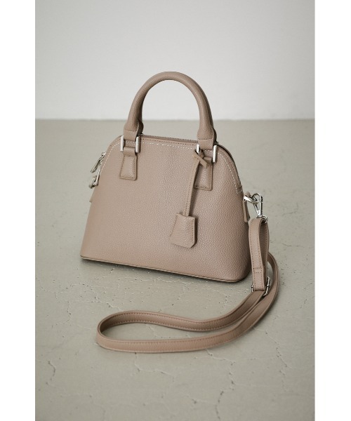 ブラックレザー ハンドバッグ ダブルジッパー AZUL by moussy（アズールバイマウジー）の「DOUBLE ZIPPER HAND BAG