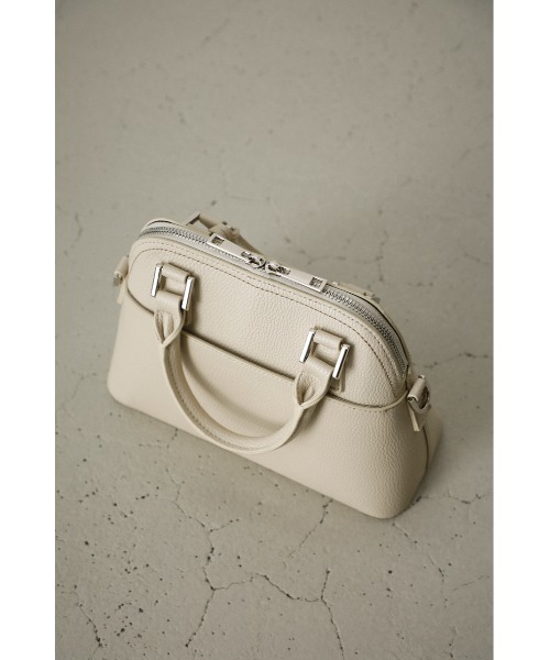 AZUL by moussy（アズールバイマウジー）の「DOUBLE ZIPPER HAND BAG/ダブルジッパーハンドバッグ（ハンドバッグ・レディース・ブラック/アイボリー/ベージュ/ブルー・FREE）」の8枚目の写真