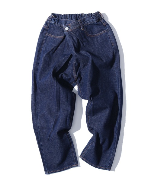F O U エフオーユー ラップデニム ジュニア 10分丈 デニムパンツ ウエストゴム