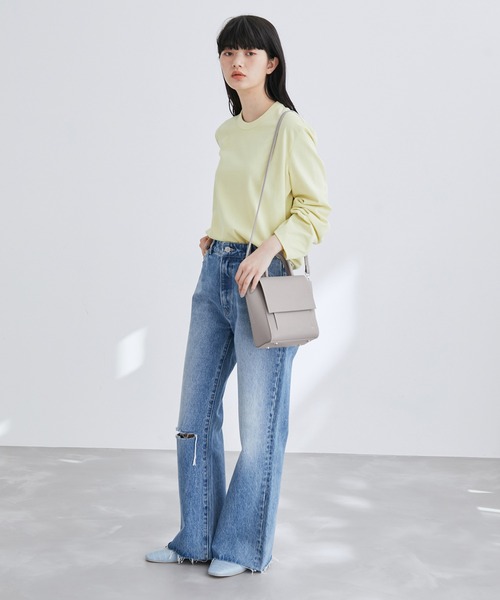 ADAM ET ROPE'(アダムエロペ)の「スプリットレザーフラップミニバッグ(ショルダーバッグ・レディース・ピンク/グレー/ブラック・FREE)」の7枚目の写真