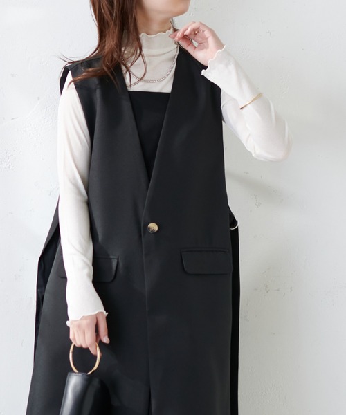 natural couture(ナチュラルクチュール)の「シアーネットメロウタートル(Tシャツ/カットソー・レディース・オフホワイト/ブラック/グリーン・FREE)」の7枚目の写真