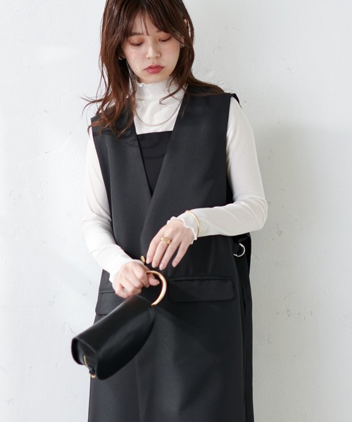 natural couture(ナチュラルクチュール)の「シアーネットメロウタートル(Tシャツ/カットソー・レディース・オフホワイト/ブラック/グリーン・FREE)」の8枚目の写真