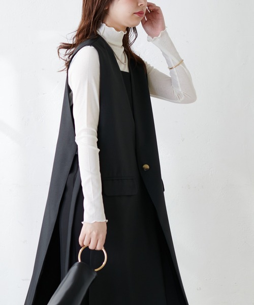 natural couture(ナチュラルクチュール)の「シアーネットメロウタートル(Tシャツ/カットソー・レディース・オフホワイト/ブラック/グリーン・FREE)」の10枚目の写真