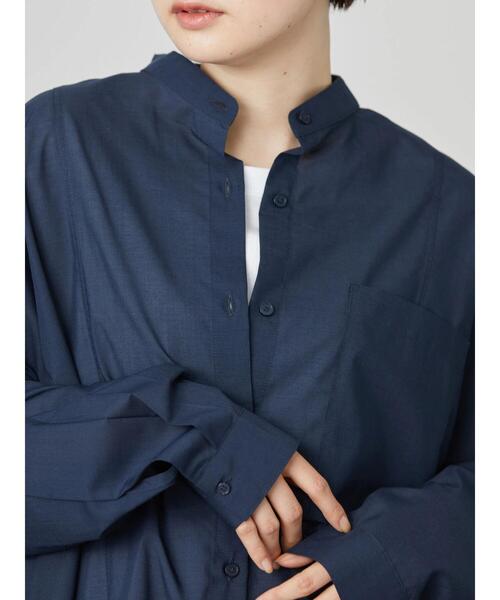 AMERICAN HOLIC（アメリカンホリック）の「イージーケアバックタックシャツチュニック（Tシャツ/カットソー・レディース・ネイビー/ストライプ・FREE）」の5枚目の写真