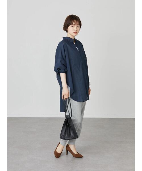 AMERICAN HOLIC（アメリカンホリック）の「イージーケアバックタックシャツチュニック（Tシャツ/カットソー・レディース・ネイビー/ストライプ・FREE）」の10枚目の写真