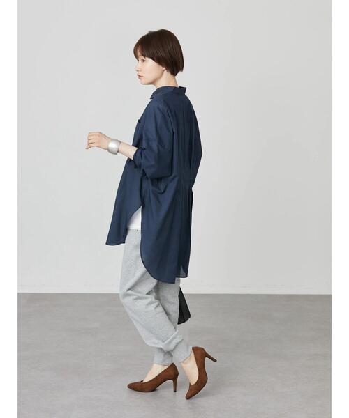 AMERICAN HOLIC（アメリカンホリック）の「イージーケアバックタックシャツチュニック（Tシャツ/カットソー・レディース・ネイビー/ストライプ・FREE）」の11枚目の写真