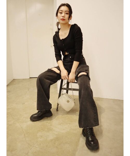 EVRIS（エヴリス）の「レースアップインソールワークブーツ（ブーツ・レディース・ブラック・SMALL/MEDIUM/LARGE）」の18枚目の写真