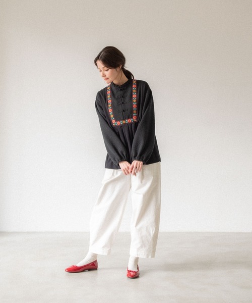 idem（イデム）の「tyrolean china blouse/チロリアンチャイナ