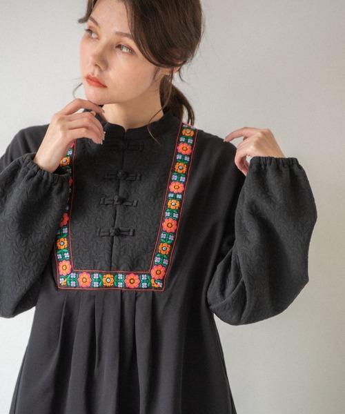 idem(イデム)の「tyrolean china blouse/チロリアンチャイナブラウス(シャツ/ブラウス・レディース・ホワイト/ブラック・FREE)」の17枚目の写真