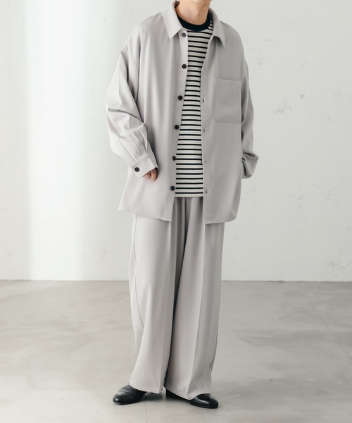軽くてモフモフ♡オーバーサイズシャツジャケット DOOPZ（ドープス）の「Oversized zip up check shirt jacket