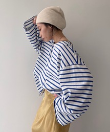 wide sleeve over size border tee / ワイドスリーブオーバーサイズボーダーティー