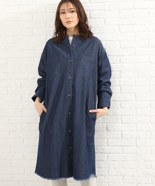 SHOO・LA・RUE(シューラルー)の「◆デニムワンピース(ワンピース・レディース・ダークネイビー/ブラック/ブルー・04/03/05/02)」の3枚目の写真