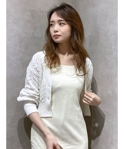 dazzlin（ダズリン）の「コンパクトクロシェカーディガン（カーディガン/ボレロ・レディース・ベージュ/グレー/オフホワイト・FREE）」の17枚目の写真