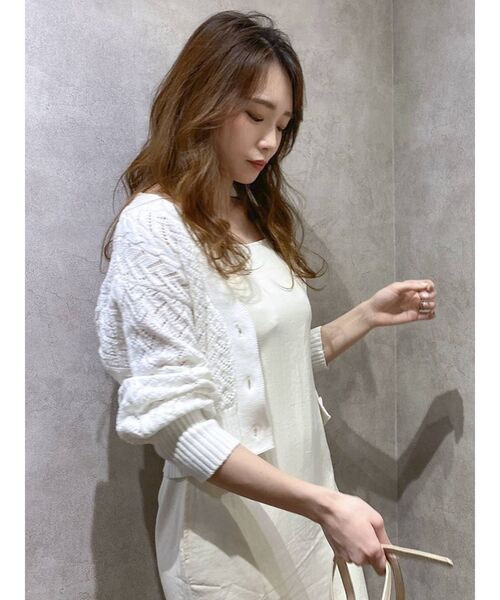 dazzlin（ダズリン）の「コンパクトクロシェカーディガン（カーディガン/ボレロ・レディース・ベージュ/グレー/オフホワイト・FREE）」の18枚目の写真