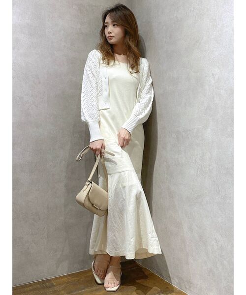 dazzlin（ダズリン）の「コンパクトクロシェカーディガン（カーディガン/ボレロ・レディース・ベージュ/グレー/オフホワイト・FREE）」の20枚目の写真