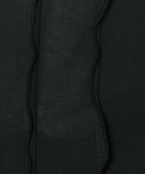 RehersalL(リハーズオール)の「rehersall/リハーズオール/ピンタックテレコロングスリーブTシャツ(Tシャツ/カットソー・レディース・ブラック/アイボリー・FREE)」の8枚目の写真