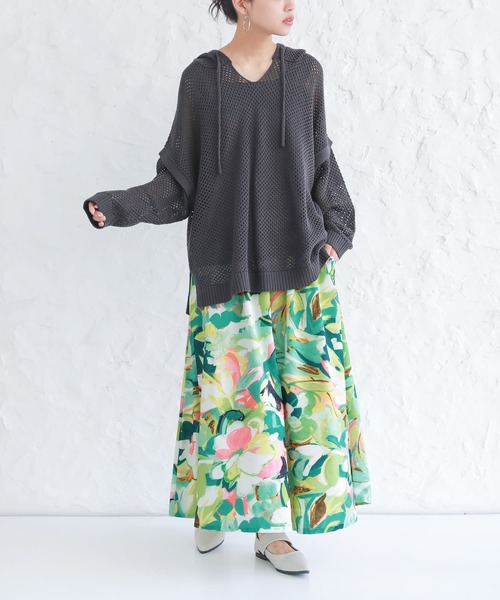 osharewalker（オシャレウォーカー）の「【廃盤】『ペイントタッチフレアスカート』（スカート・レディース・ブラウン/グリーン・FREE）」の6枚目の写真