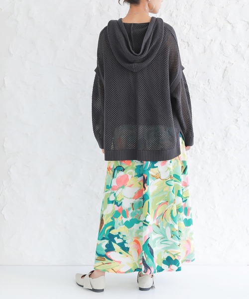 osharewalker（オシャレウォーカー）の「【廃盤】『ペイントタッチフレアスカート』（スカート・レディース・ブラウン/グリーン・FREE）」の9枚目の写真