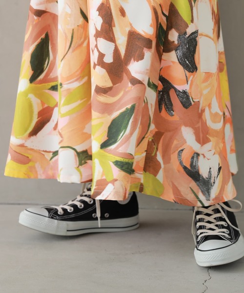 osharewalker（オシャレウォーカー）の「【廃盤】『ペイントタッチフレアスカート』（スカート・レディース・ブラウン/グリーン・FREE）」の12枚目の写真