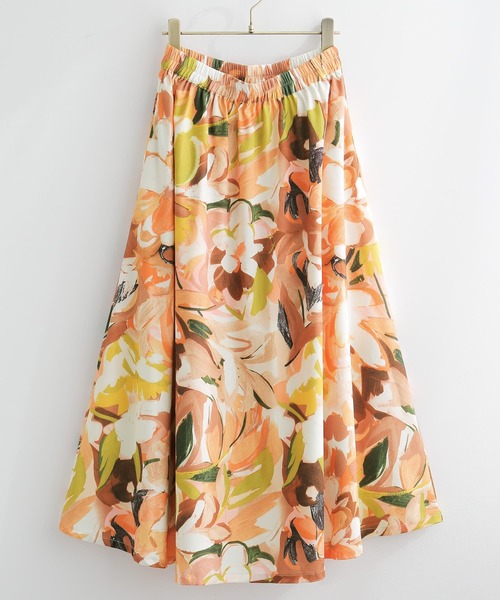 osharewalker（オシャレウォーカー）の「【廃盤】『ペイントタッチフレアスカート』（スカート・レディース・ブラウン/グリーン・FREE）」の15枚目の写真