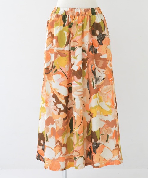 osharewalker（オシャレウォーカー）の「【廃盤】『ペイントタッチフレアスカート』（スカート・レディース・ブラウン/グリーン・FREE）」の21枚目の写真