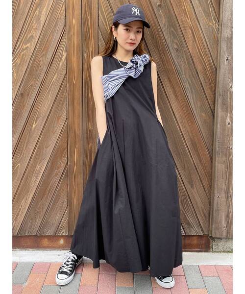 Ungrid（アングリッド）の「タックデザインフレアワンピース（ワンピース・レディース・ブラック/グリーン系その他/ベージュ・FREE）」の14枚目の写真