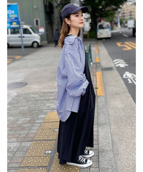 Ungrid（アングリッド）の「タックデザインフレアワンピース（ワンピース・レディース・ブラック/グリーン系その他/ベージュ・FREE）」の4枚目の写真