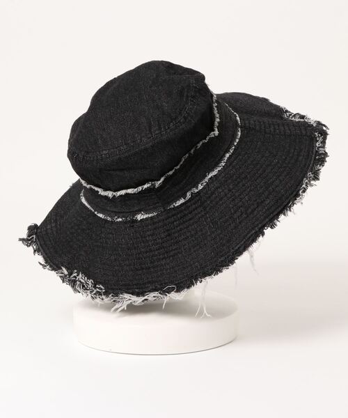 CECIL McBEE（セシルマクビー）の「【CECILMcBEE/セシルマクビー】ツバ広デニムハット  UPF50+（ハット・レディース・ネイビー/ブラック・FREE）」の3枚目の写真